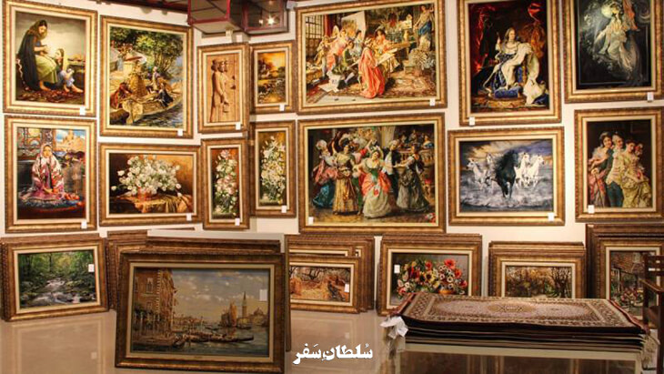 تابلو فرش و چهره بافی  سوغات تهران