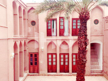 عکس هتل خانه خشتی نخل مهر یزد