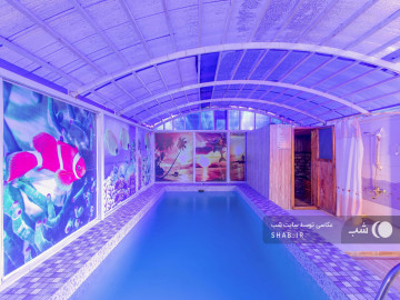 تصویر استخر دار لاکچری چهار خواب