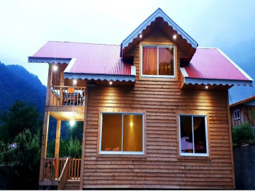 عکس ویلا دوبلکس چوبی لوکس(حیاط مشترک)